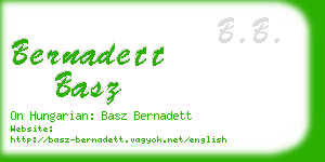 bernadett basz business card